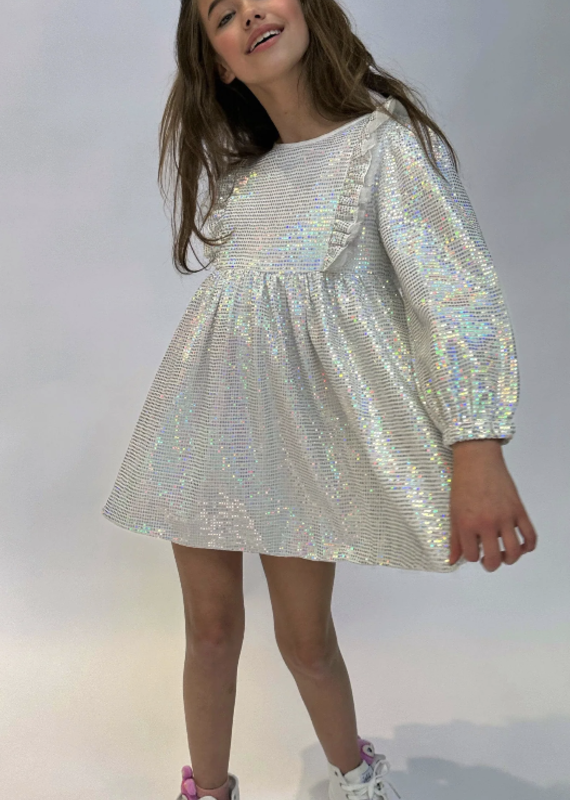 Lola & The Boys Lola & the Boys Hologram Shimmer Dress