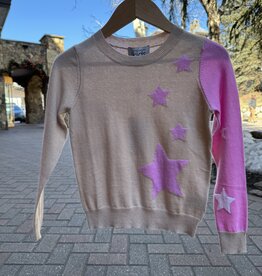 Autumn Cashmere Autumn Cashmere Cotton Colorblock Star Jacquard Sweater