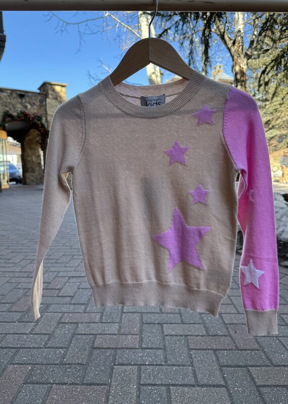 Autumn Cashmere Cotton Colorblock Star Jacquard Sweater Skipper