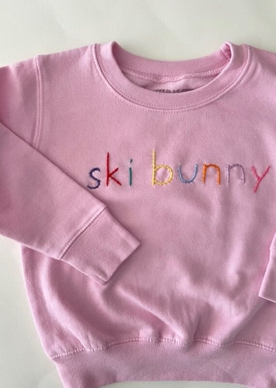 Sweet Olive Street Skipper Embroidered "ski bunny" Sweatshirt