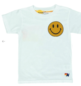 Aviator Nation Aviator Nation Kids Smiley 2 Tee  - White