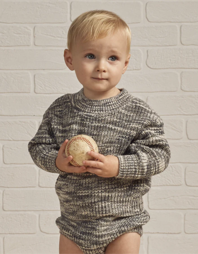 Rylee + Cru Inc. RELAXED KNIT SWEATER || HEATHERED SLATE