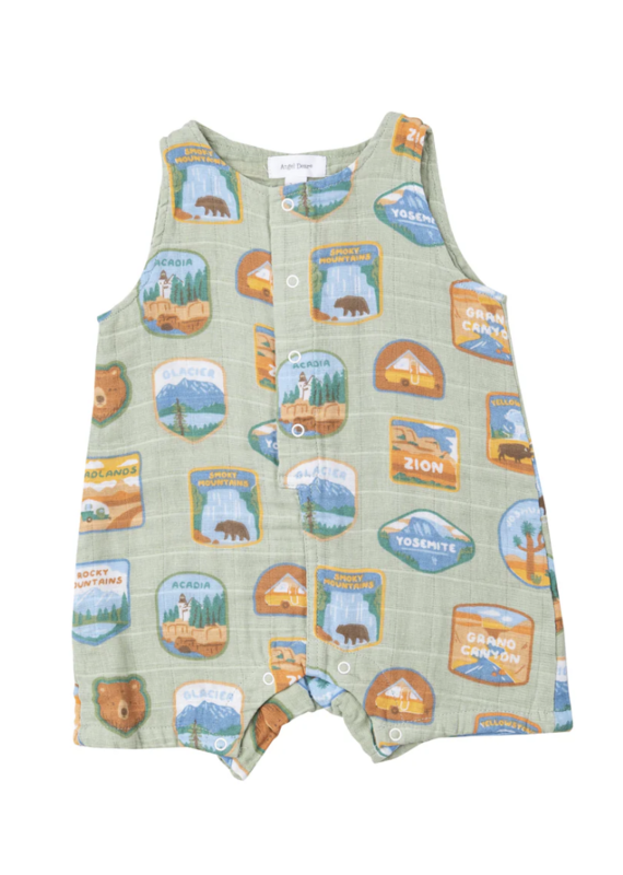 Angel Dear Angel Dear National Park Patches Shortie Romper