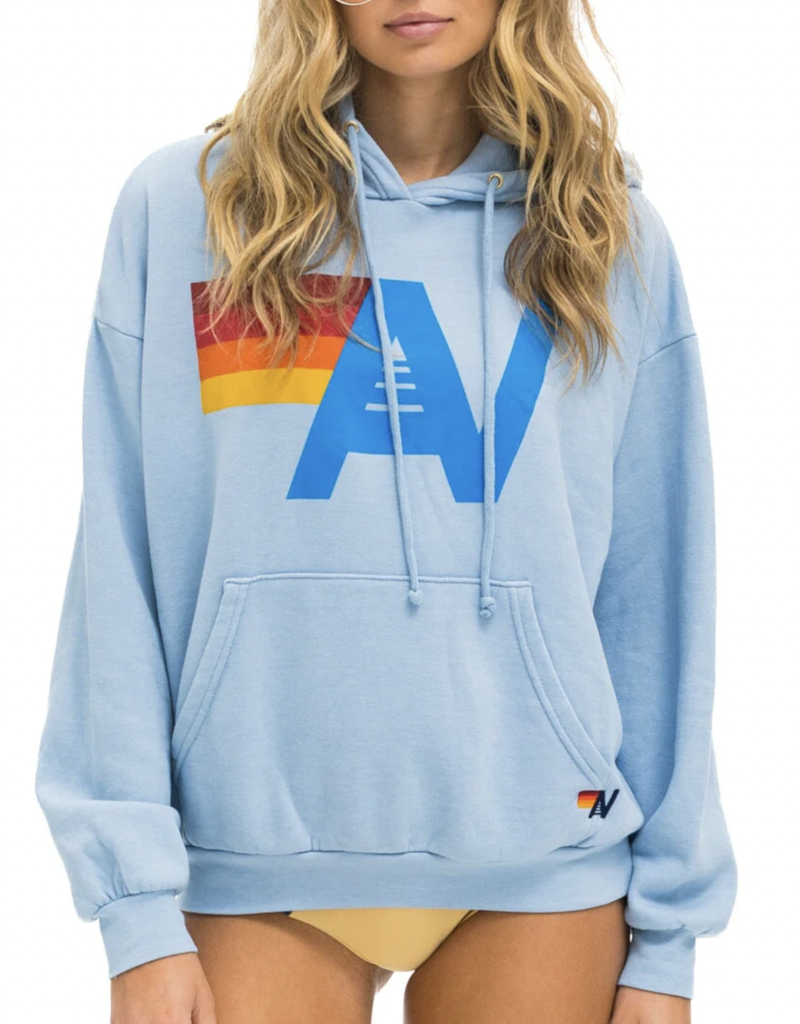 Aviator Nation Logo Pullover Hoodie Relaxed Ice Skipper Scout