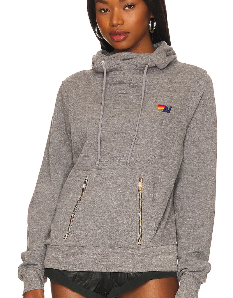 Aviator Nation Bolt Ninja Pullover Heather Grey Skipper Scout