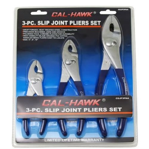 Cal-Hawk 3PC Slip Joint Pliers Set CSJP3PAA
