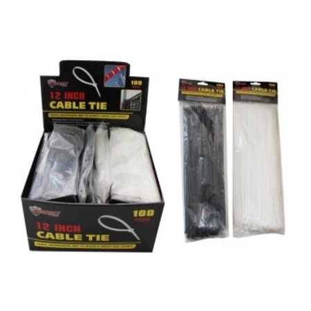 Max Force 12" Cable Tie Black or White  (2221236)