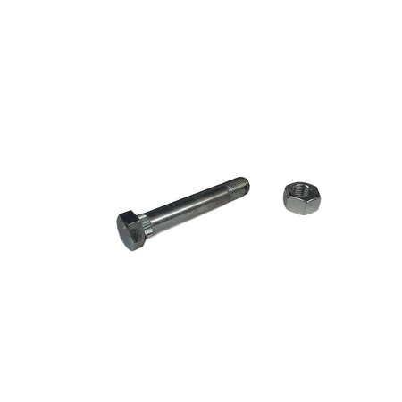 Surplus 3.75" Non-Greaseable Zinc Axle Bolt  9/16" w/Locking Nut (Kit)