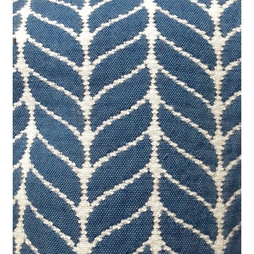 Unknown 4.5' Blue and White Fabric Upholstery  - Sold by linear Ft