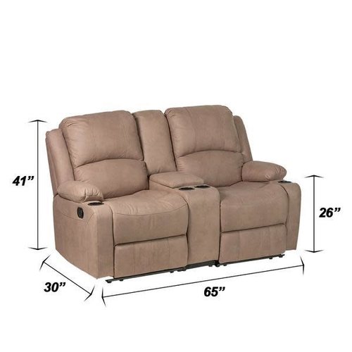 Unknown 65" Camper Comfort Theater Seat Wall Hugger Cappuccino - 3Pc Set