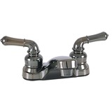 American Brass American Brass® U-YCH77-E - Brass Chrome Polished Lavatory Low-Arc Faucet with Teapot Levers Handles