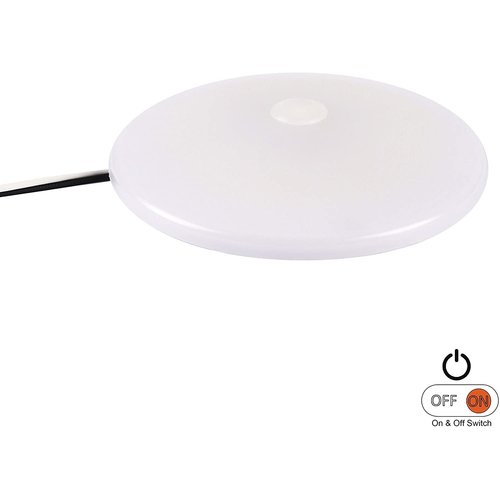 Unknown 3-1/2'' LED RV Puck Light Super Slim Under Cabinet Light Surface Mount Ceiling Dome Light with Push Switch, 12V DC Interior Light (SY-SM35-SW-3400K)