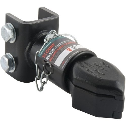 Curt 2-5/16" Curt Channel Mount ( Adjustable ) Sleeve Lock Coupler 12000# Capacity Solid Shank Black Finish (25329)