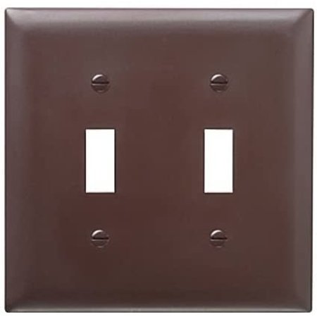 4 Pack Pass And Seymour Trademaster Wall Plate 2-Gang 2 Toggle Brown (TP2)