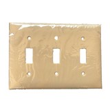 Slater Slater Wall Plate 3 Gang Toggle Switch - Ivory - S-92073