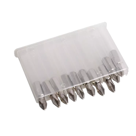 Fixtec 10PCS pH2 Anti-Slip Magnetic Positioning Screwdriver Bits Set with Plastic Transparency Box (FSDB111025)