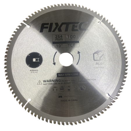 Fixtec 10" TCT Saw Blade for Aluminum (FCSB225410)