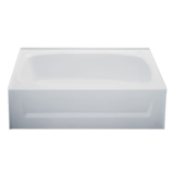 Kinro Bath Tub with Apron 27″ x 54″  Right Hand White (W2754A) CORNER IS BENT