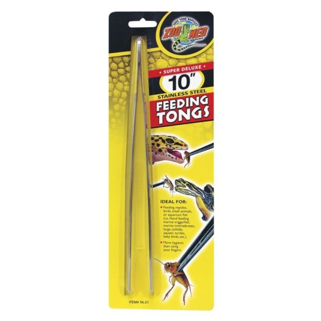 Zoo Med 10" High Quality Stainless Feeding Tongs