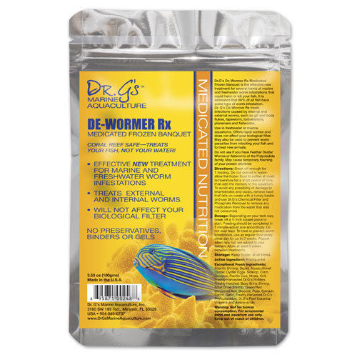 Dr. G's Marine Aquaculture Frozen De-Wormer Food Dr. G's Marine Aquaculture Frozen De-Wormer Food