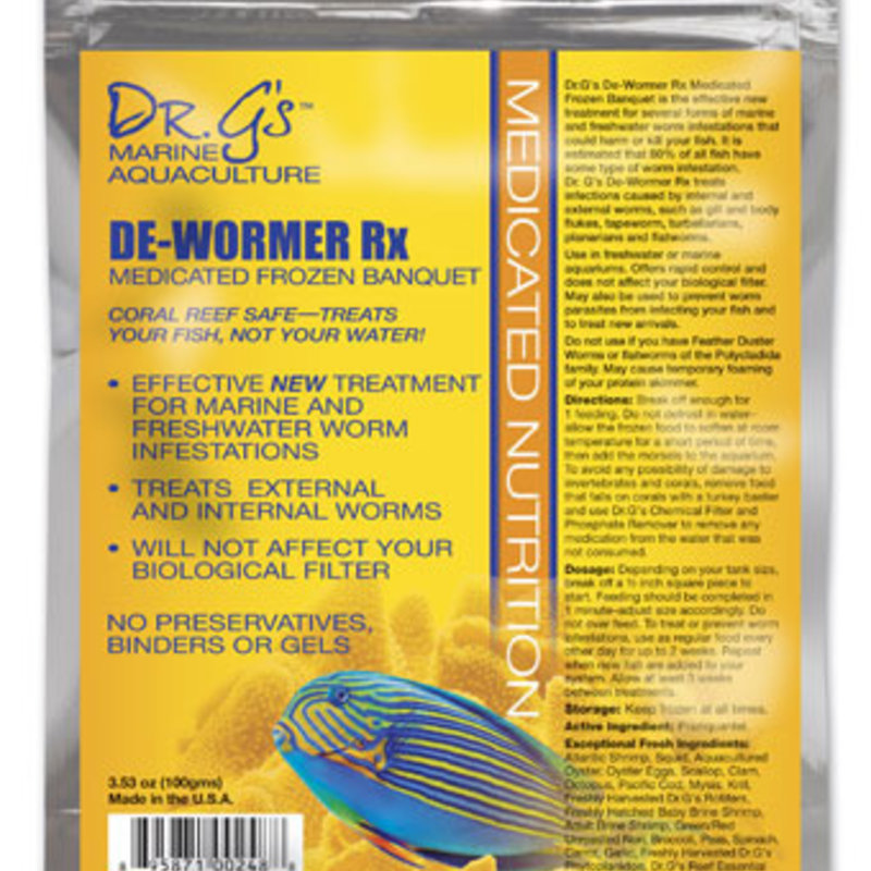 Dr. G's Marine Aquaculture Frozen De-Wormer Food