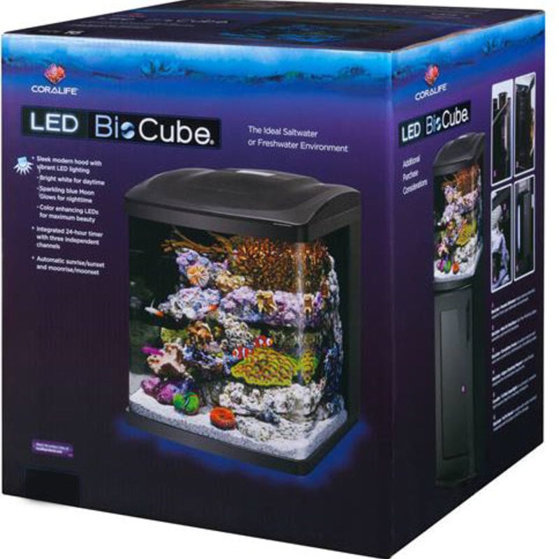 Bert's Pet Center - used 90 gallon oceanic stainless steel bowfront reef  ready complete aquarium set. Includes everything for a saltwater reef.  2-250w halides with 4 pc actinics, timers, power strips, sump