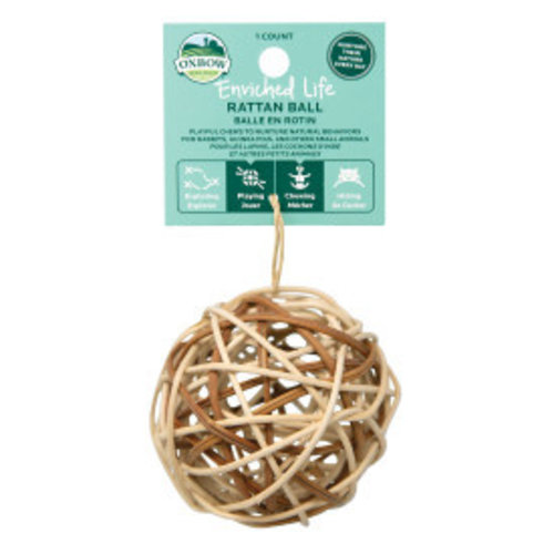 Enriched Life Rattan Ball Wrap Animal Toy Enriched Life Rattan Ball Wrap Animal Toy
