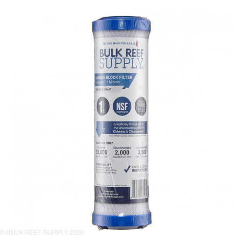 Bulk Reef Supply BRS Chlorine Universal Carbon Block Filter 10" Bulk Reef Supply BRS Chlorine Universal Carbon Block Filter 10"