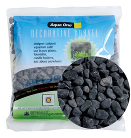 Aqua One Decorative Gravel - Black Ice - 500 g (1.1 lbs)