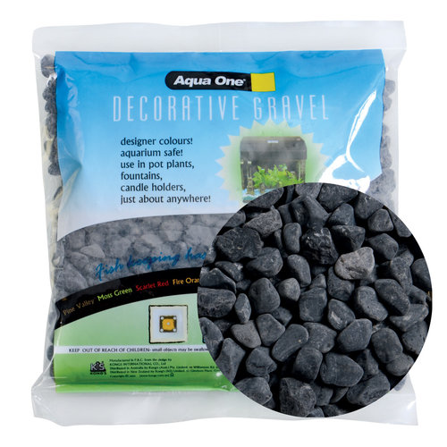 Aqua One Decorative Gravel - Black Ice - 500 g (1.1 lbs) Aqua One Decorative Gravel - Black Ice - 500 g (1.1 lbs)