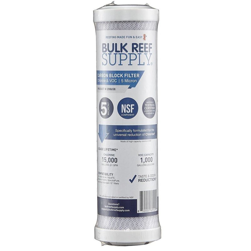 Bulk Reef Supply BRS Chlorine & VOC Carbon Block Filter 10"