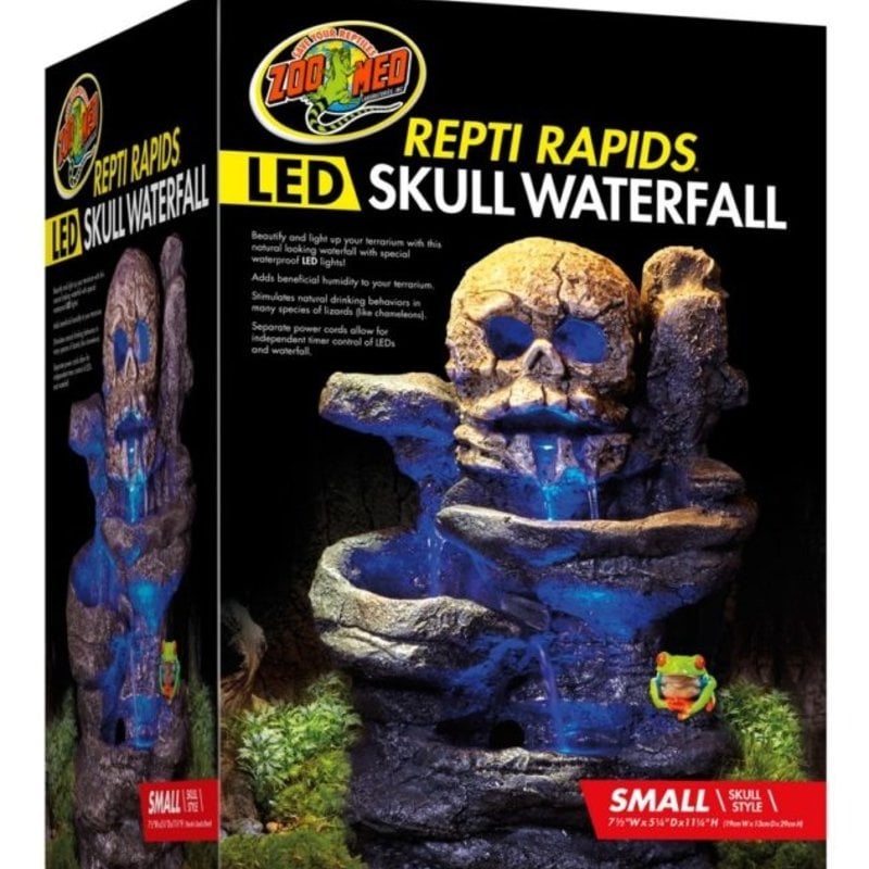 Zoo Med ReptiRapids LED Skull Waterfall