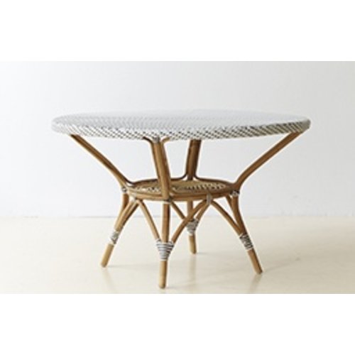 Affaire Danielle Dining Table, White with Cappucino Dot - Glass is optional code P9012 Affaire Danielle Dining Table, White with Cappucino Dot - Glass is optional code P9012