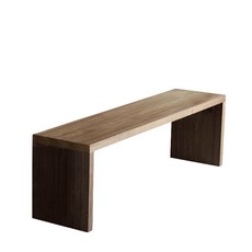 Gus Modern Plank Dining Bench Walnut