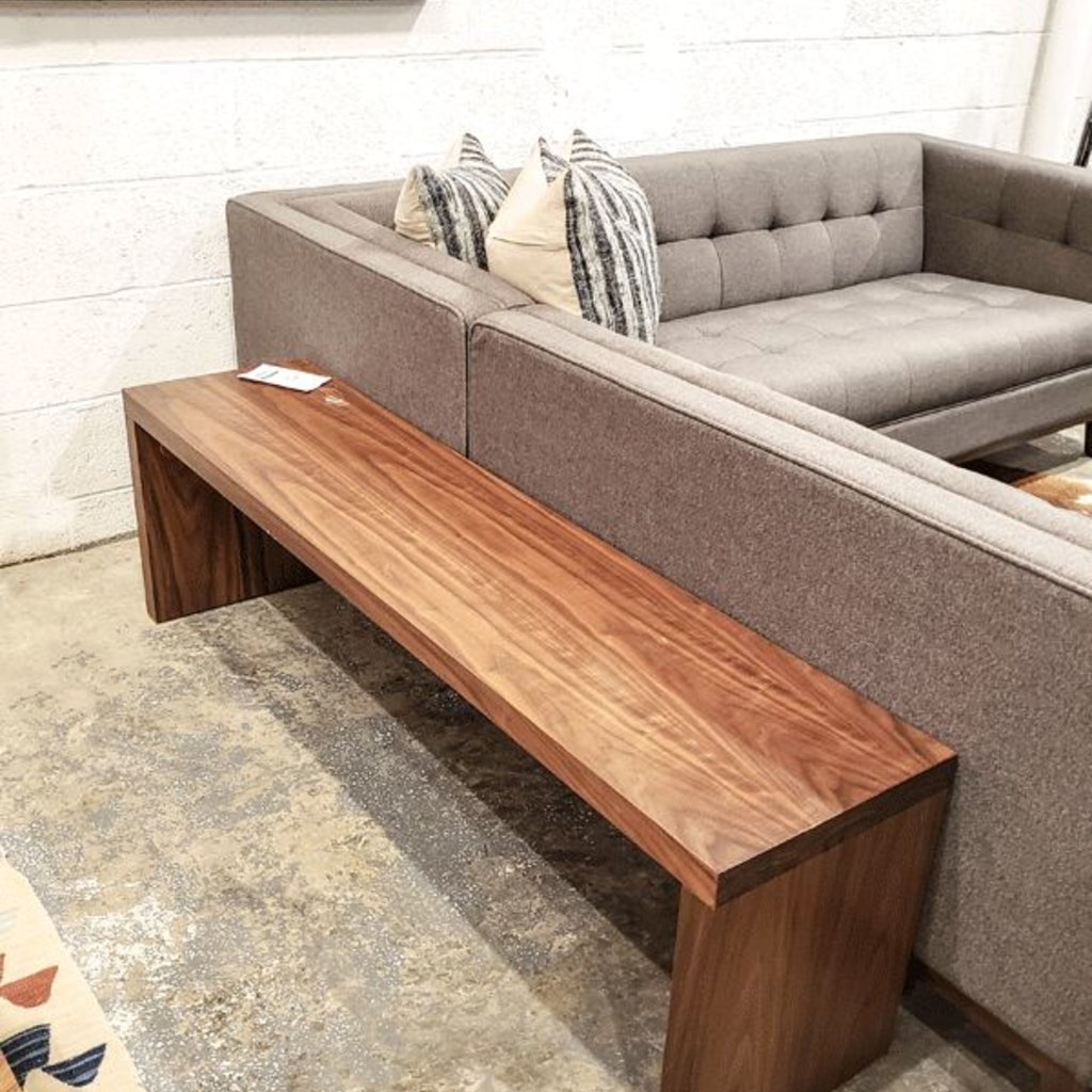 Gus Modern Plank Dining Bench Walnut