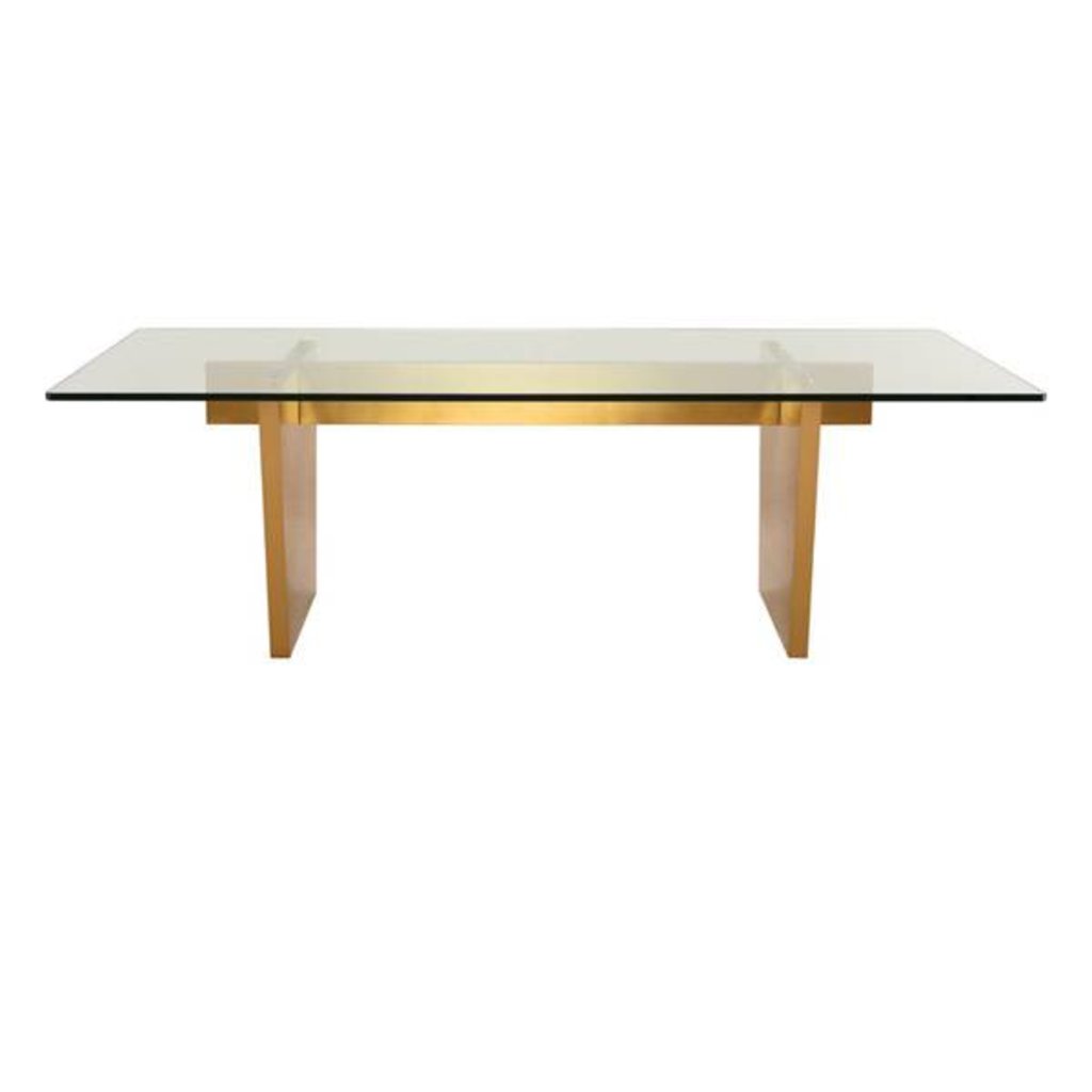 Nuevo Living Aiden Dining Table Brushed Gold