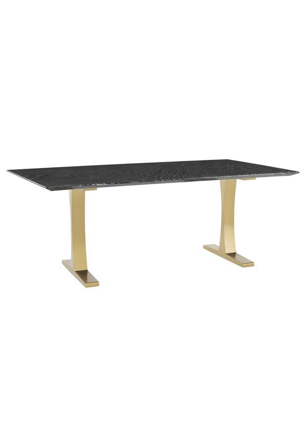 Toulouse Dining Table Black Wood Vein Marble Brushed Direct Toulouse Dining Table Black Wood Vein Marble Brushed