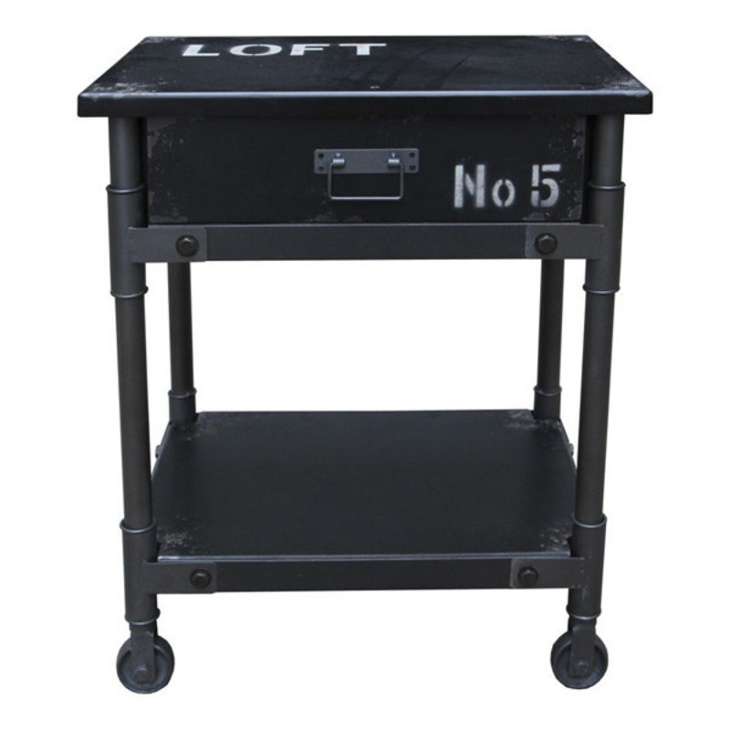 Moe's Home Collection Soho 1 Drawer Cabinet Black