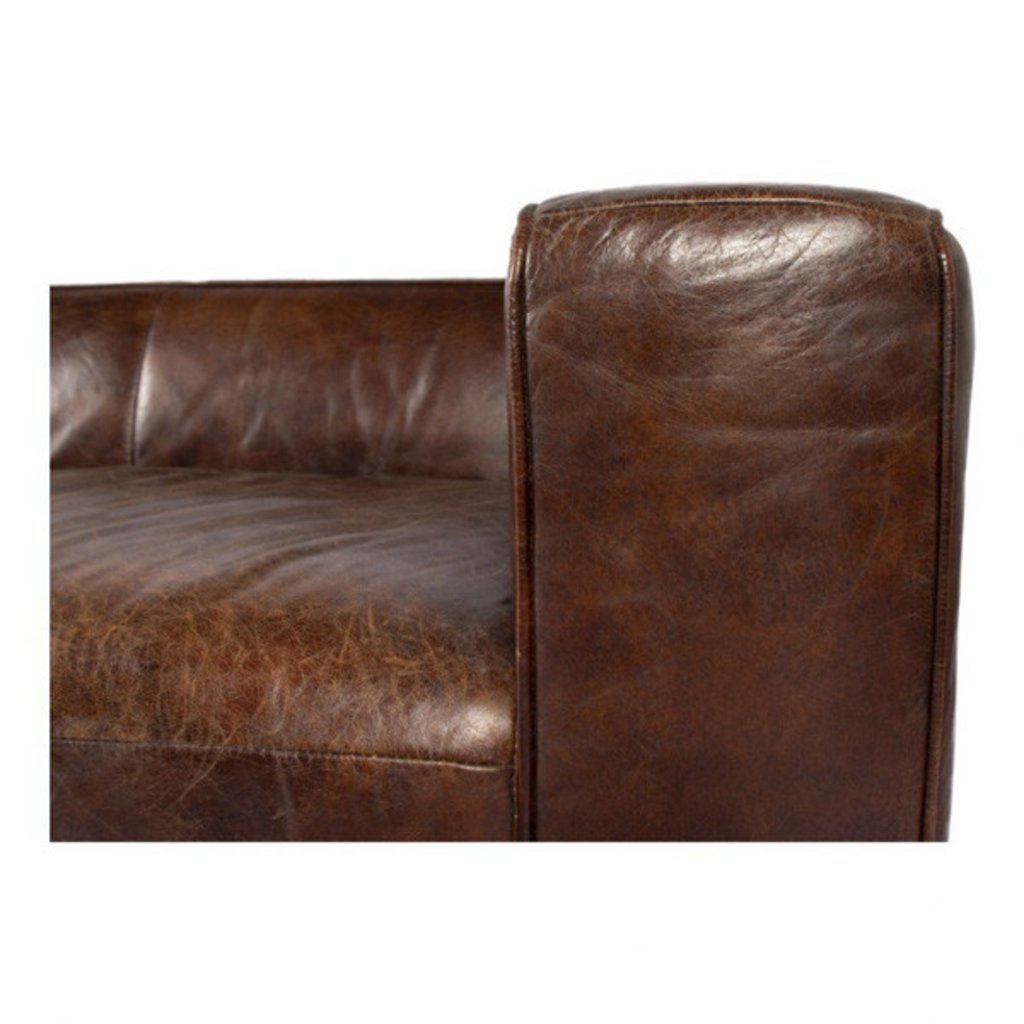 Moe's Home Collection Bolton Sofa Cappuccino Brown Leather