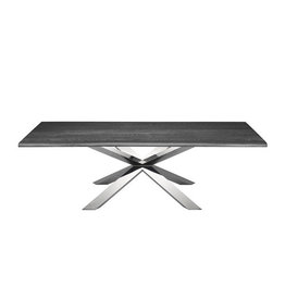 Nuevo Living Couture Dining Table Oxidized Grey Top