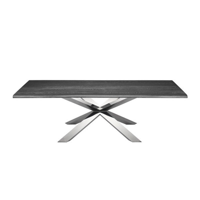 Nuevo Living Couture Dining Table Oxidized Grey Top