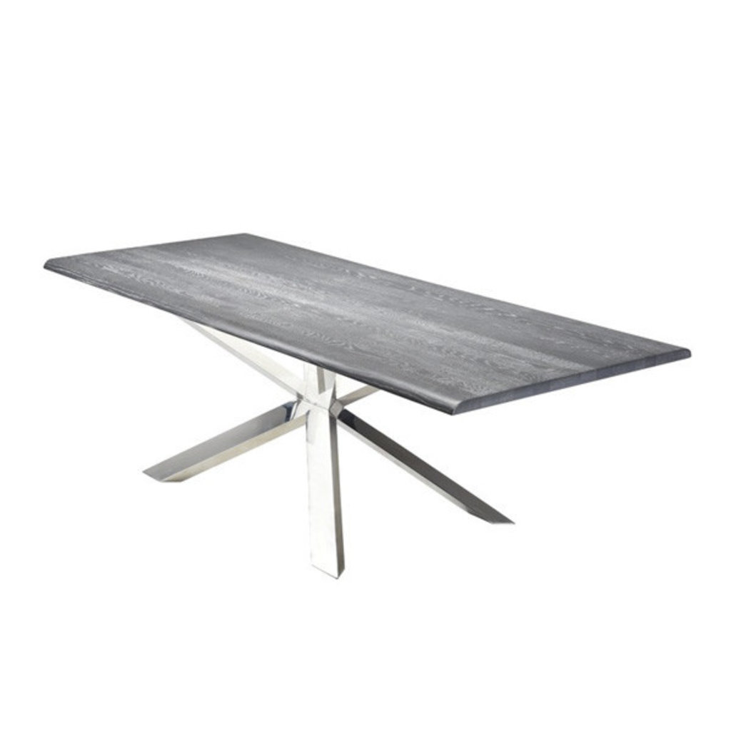 Nuevo Living Couture Dining Table Oxidized Grey Top