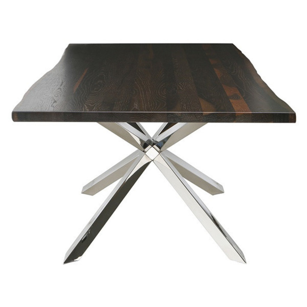 Nuevo Living Couture Dining Table Seared Oak Top