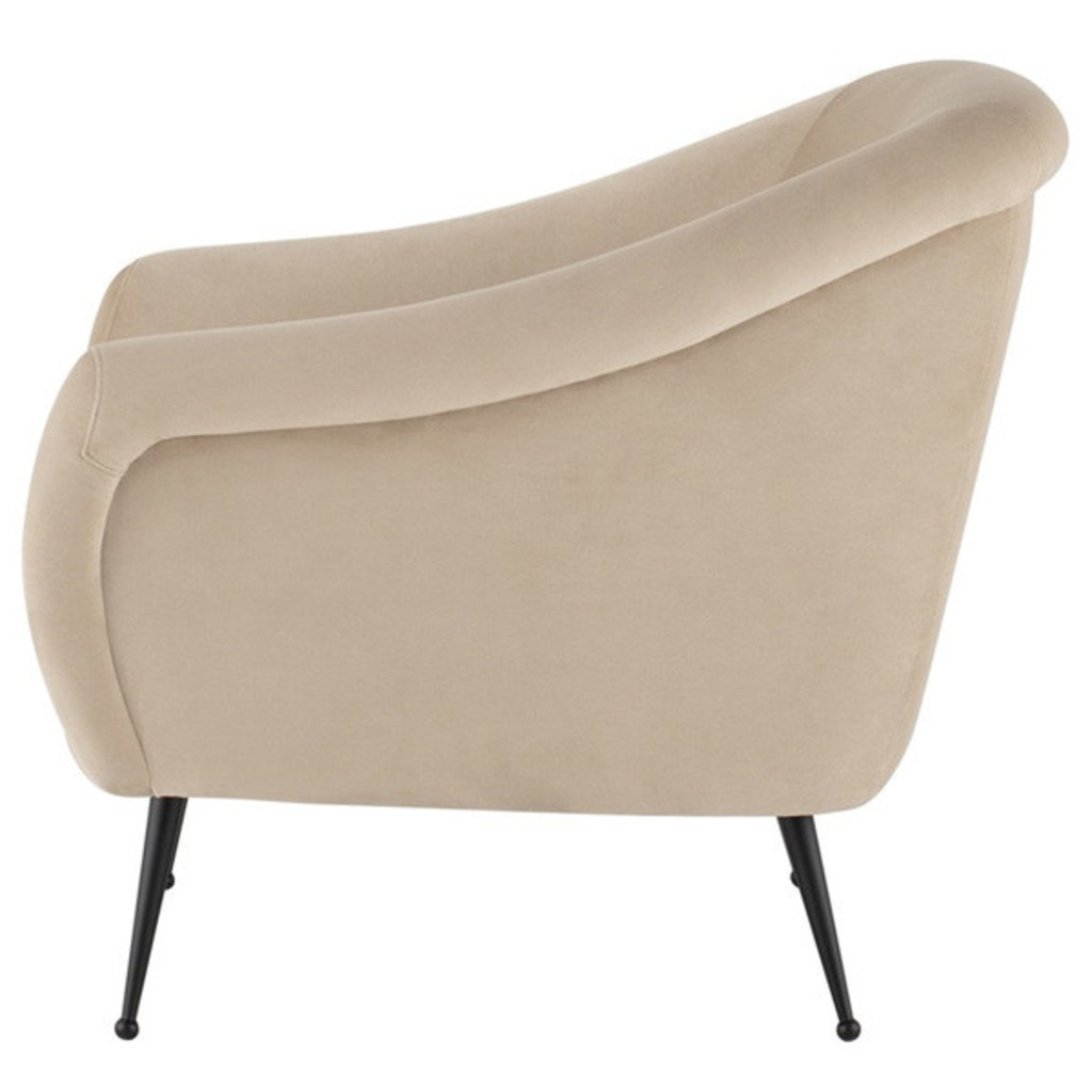 Nuevo Living Lucie Occasional Chair Nude Velvet