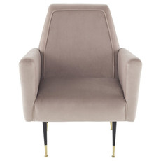 Nuevo Living Victor Occasional Chair in Blush Velvet