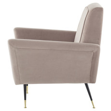 Nuevo Living Victor Occasional Chair in Blush Velvet