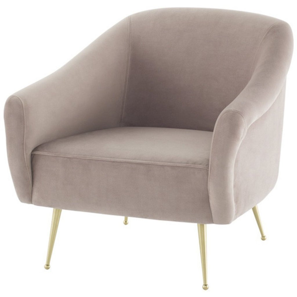 Nuevo Living Lucie Occasional Chair Blush Velvet