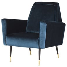 Nuevo Living Victor Occasional Chair in Blue Velvet