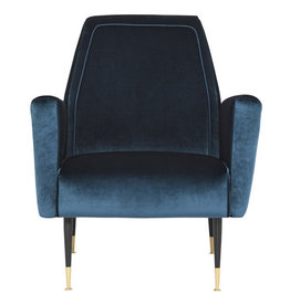 Nuevo Living Victor Occasional Chair Blue Velvet