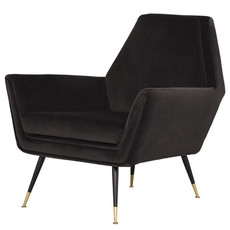 Nuevo Living Vanessa Occasional Chair Shadow Grey Velvet